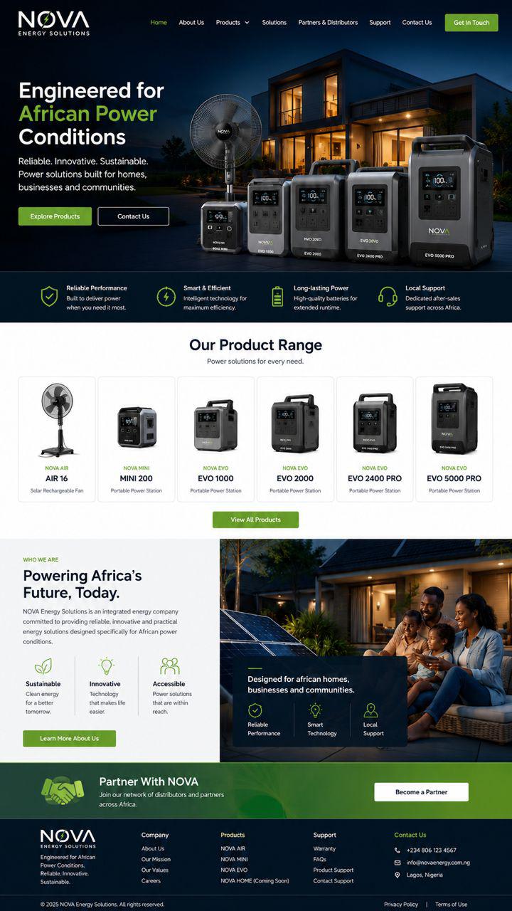 NOVA Energy – Smart Product Warranty & Customer Management Platform